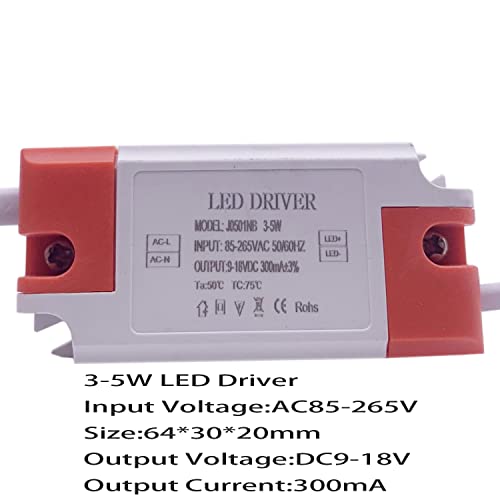 Image of LED Driver 300mA 600mA 900mA 1-3w 4-7w 8-12w 12-18w 18-25w 25-36w LED Constant Current Driver Power Unit Supply for LED Bulb Transformers (3-5W 300mA)