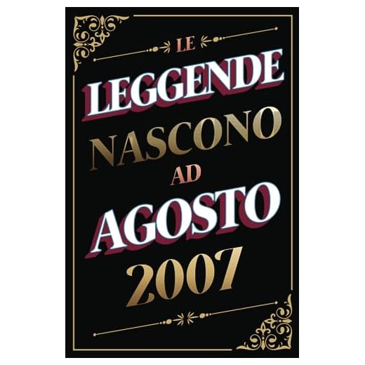 Le Leggende Nascono Ad Agosto 2007: Idea regalo originale e divertente di 16 anni per per ragazze e ragazzi. Taccuino a righe