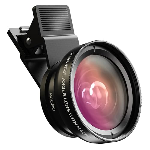 Evil Eye Universal Mobile Phone Camera Lens Kit - 2-In-1 0,45X Vidvinkel & 12,5X Makroobjektiv Med UniversalkläMma, Kompatibel Med iPhone & Android-Telefoner, För Vardagsliv/Skapande Av Sociala Medier