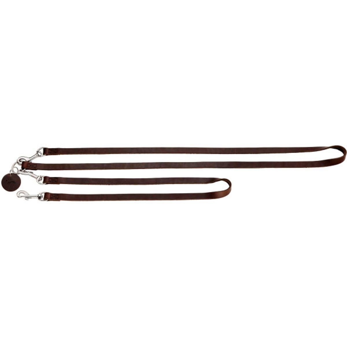 HUNTER Combi Leash 6 en 1 Solid Education 18/310 en Cuir de Vachette véritable Souple Marron foncé