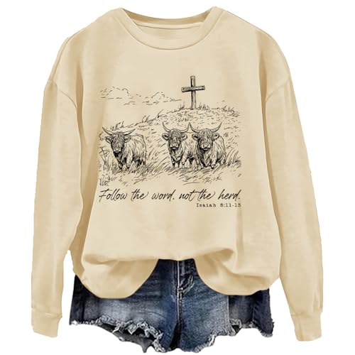 Antidaa Follow The Word Not The Herd Sweatshirt Unisex Christian Hoodie Jesus Bible Verse God Faith Graphic Pullover Top