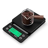 Digital Kitchen Scale, ABS, Black, Coffee Food Weighing, with Scale Tray, LCD...