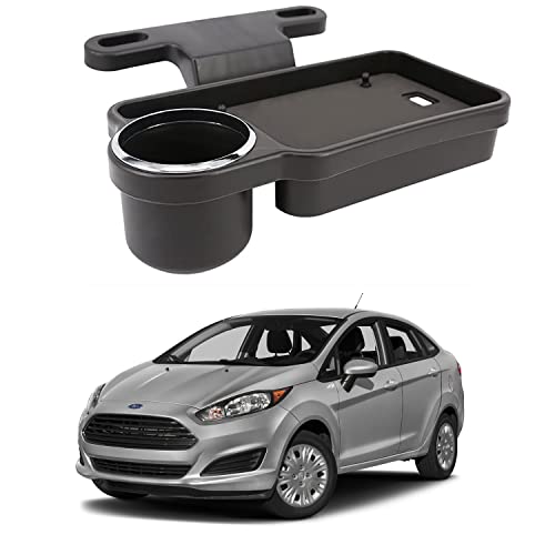 Image of Oshotto (FT-04) Foldable Car Auto Headrest Rear Back Seat Table Drink Food Cup Tray Holder Compatible with Ford Fiesta - Black
