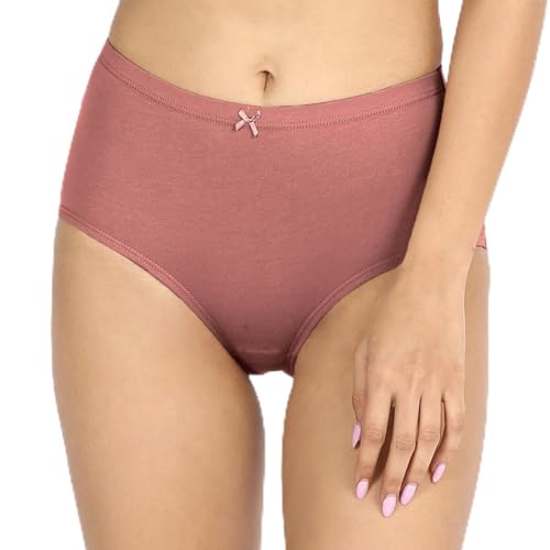 Image of NYKD (NYP104 Comfortable & Breathable Cotton Panty Set for Women (Pack of 3) | High Rise & Full Coverage Brief with Anti Odor Properties | Super Soft & Concealed Elastic for All Day Comfort Assorted