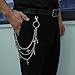 Layered Pants Chain keychain for Women Men Punk Wallet Chains Hiphop Jeans Keychain Halloween Jewelry (A-pants chain)