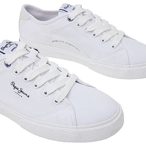 Pepe Jeans Femme Kenton Road W Basket Durable, White, 38 EU