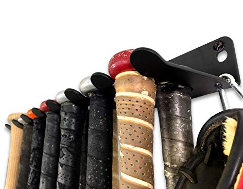 Storeyourboard Baseball Bat Storage Rack, 14 Bat Caddy, Hanging Organizer, Wall Or Fence Mount, Equipment Holder, Solid Steel, Gloves Helmets Cleats #TOP5