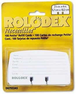 Amazon.com : Rolodex ROL67553 - Petite Refill Cards : Rotary Files ...
