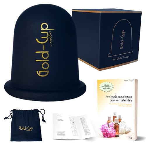 Ventosas Celulitis Gold-Cup - Elimina La Celulitis - Piernas Reafirmantes Glúteos Caderas - Masajeador Anticelulitico De Vacío Profesional