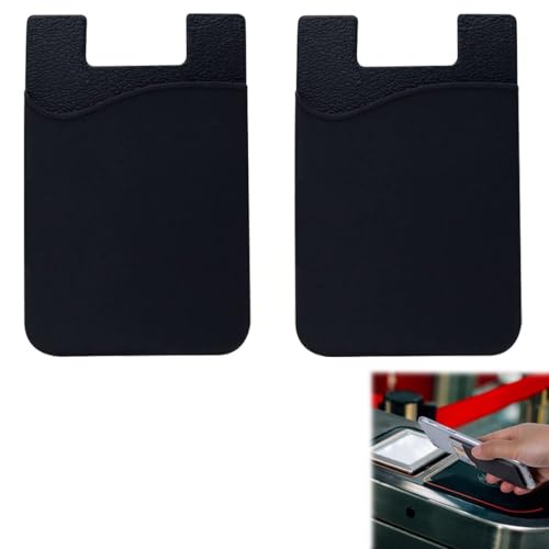 PLABBDPL 2 uds soporte de tarjeta de teléfono móvil pegatina trasera de teléfono fundas de tarjeta elásticas tarjeta de identificación de bolsillo de teléfono móvil, tarjeta de crédito
