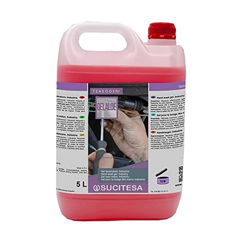 TENSOGEN GEL ALOE Gel desengrasante para manos. Limpia las manos de todo tipo de grasa. Garrafa de 5 litros