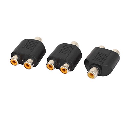 uxcell Adaptador divisor RCA hembra 2 hembra 3 piezas miniatura 1