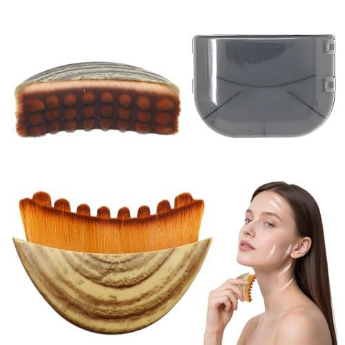 Brosse Contour Lymphatique du Visage, Brosse Drainage Lymphatiqueà avec boîte, Face Brush pour Texture Raffermissante, le Visage, Sculpture du Menton et de...