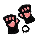 yolrdiw Therian Paws Cute Cat Paws Gloves Furry Fingerless Gloves Y2k Emo Stuff Cosplay Costume Accessories