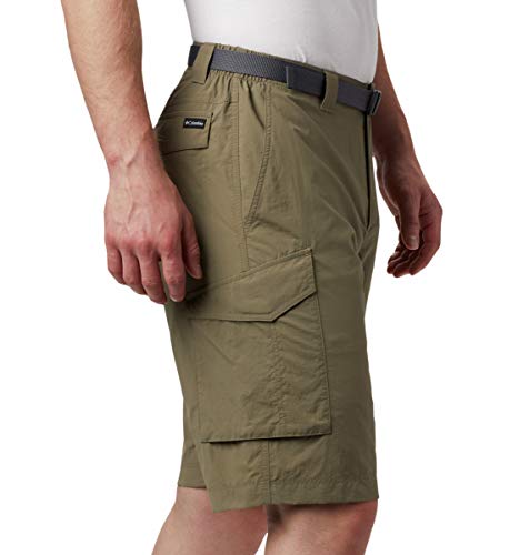 Image of Columbia Men's Regular Fit Shorts (AM4723 Cypress Heather Camo Print 40)