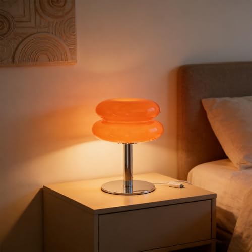 Lámpara de seta vintage con luz USB regulable para mesita de noche 3