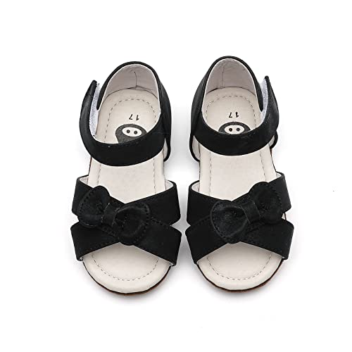 Peggy Piggy Baby Girls Sandals Summer Shoes Outdoor First Walker Infant Girls Shoes For Summer Soft Outsole(Pp2202-Blk-19) thumb #4