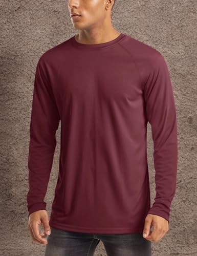 Image of MAGCOMSEN Men's Long Sleeve Shirts UPF 50+ UV Sun Protection Athletic Shirts for Hiking Running Workout Rash Guard