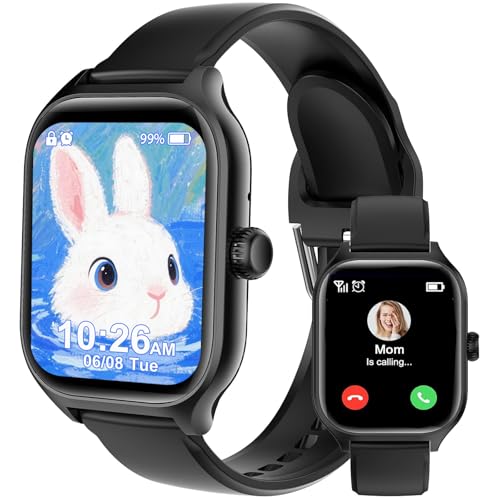clleylise Smartwatch Kinder mit Bluetooth Telefon/SOS/Tracker/Schlafmonitor/Spiele/Musik/Wecker/Fitness, Kinderuhr für Jungen Mädchen Geschenke