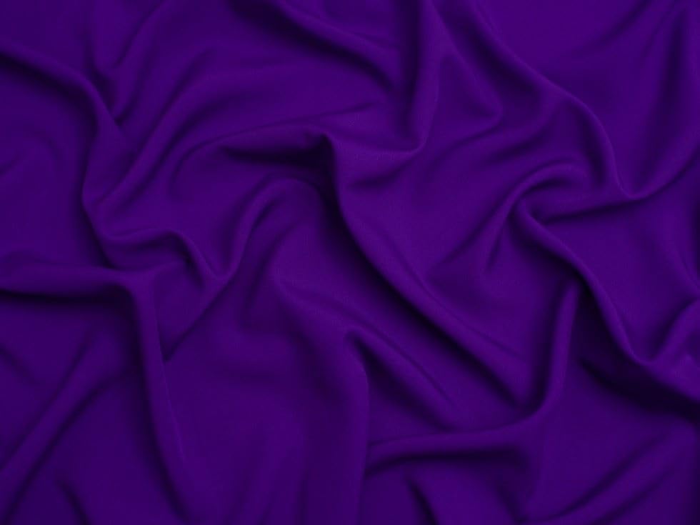 Minerva Core Range Tissu crêpe doux au toucher pour vêtements et robes Violet – Léger et adapté à la couture – Largeur : environ 110 cm – Vendu au mètre
