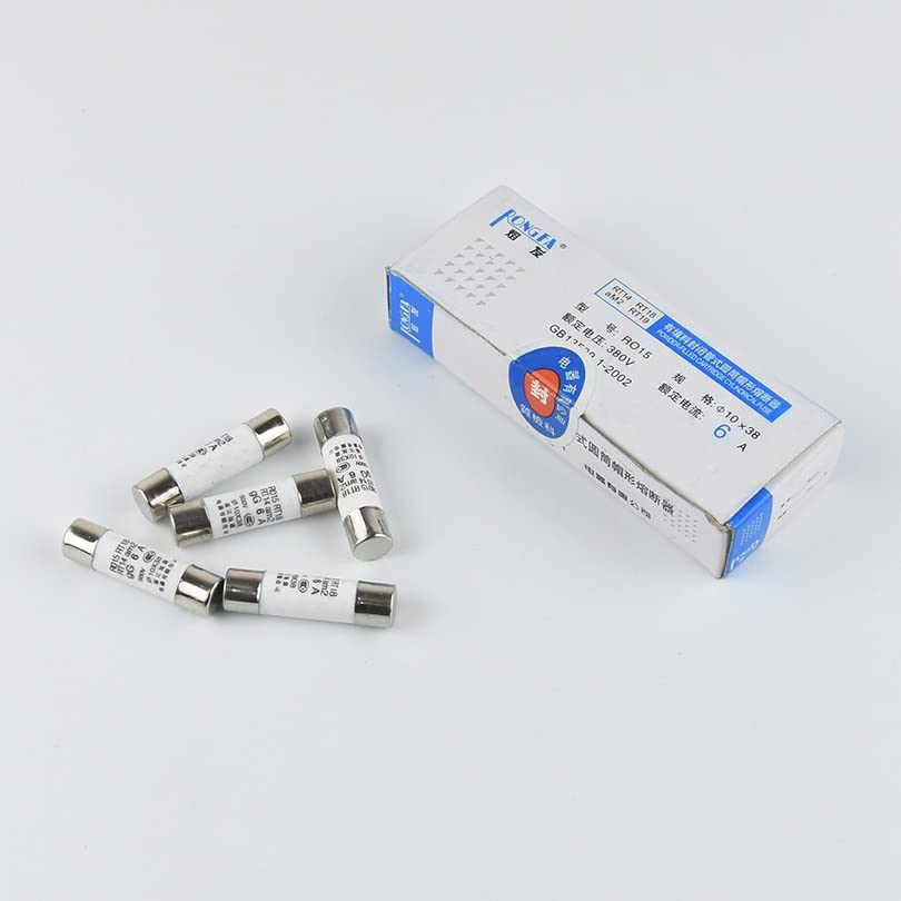 Heschen RT18-32(RO15) - Fusibile Cilindrico In Ceramica, 10 X 38 Mm, 16A 500V, CE, Confezione Da