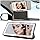 Car Sun Visor Vanity Mirror with Protective Cover, LED Makeup Mirror with 3 Light Modes, Dual Rechargeable Dimmable Touch Con