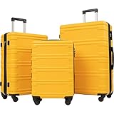 Hooseng Luggage Sets 3 Piece, Hardshell Suitcase with Spinner Wheels TSA Lock, Lightweight (20in/24in/28in)
