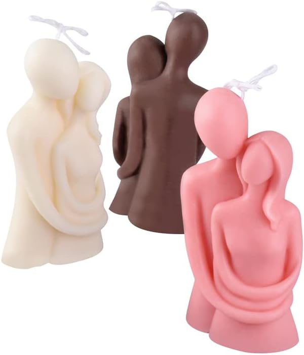 Miniatura 3 de Cestony Moldes de silicona con forma de amante en 3D para hacer velas, pilar de resina, velas de aromaterapia, cera, jabón, flores, espécimen de