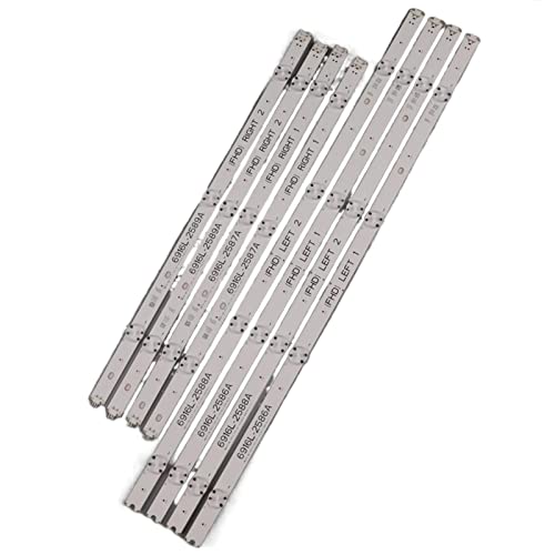 YPGNKEKPLM 8 unids/Set Tira de LED for iluminación Trasera for 6916L-2586A 6916L-2587A 6916L-2588A 6916L-2589A 49LH604V LC490DUE-(FJ)(M1) AGF79047501 Tira de luz para TV