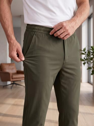 Image of SaintX Men's 4-Way Stretchable Athleisure Pants | Sweat Wicking Fabric | Slim Fit | Active - Sports Wear | Travel, Lounge & Casual Wear | Stylish Back Zipper Pocket | Available in Plus Size (ST06)