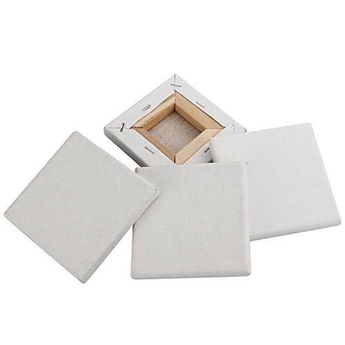 CBTONE-24-Pack-Mini-Canvas-Panels-4-x-4-100-Small-Cotton-Stretched-Canvas-Boards-for-Painting-Craft-Drawing-Small-Acrylics-Canvas-Pack-of-24