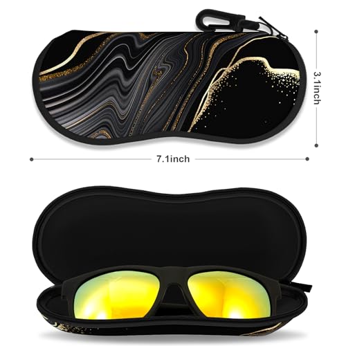 Image of Sunglasses Soft Case, Ultra Light Portable Neoprene Zipper Glasses Case for Men Women