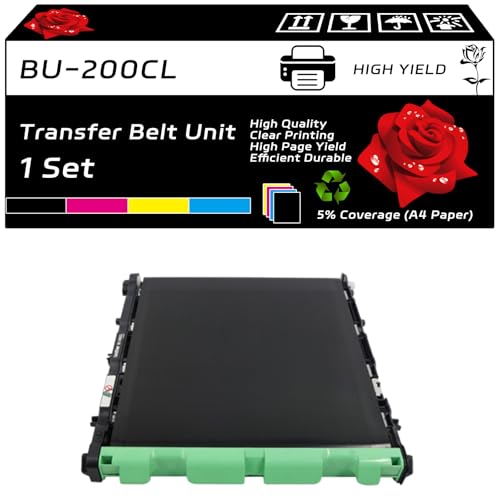 BU-200CL Transfer Belt Unit Compatible for Brother MFC-9125CN MFC-9320CW MFC-9010CN MFC-9120CN MFC-9325CW Printers, with Chip, High Yield 61000 Pages, Clear Printing (1 Set)