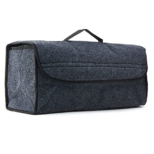 Image of JVCV Large Car Trunk Boot Organizer, Car Storage and Organizer Anti Slip Car Accessories Organizer for Car, Suv, Sedan, Truck, Minivan Anti Slip Bottom - Check Size & Fitment Before Ordering (Large)