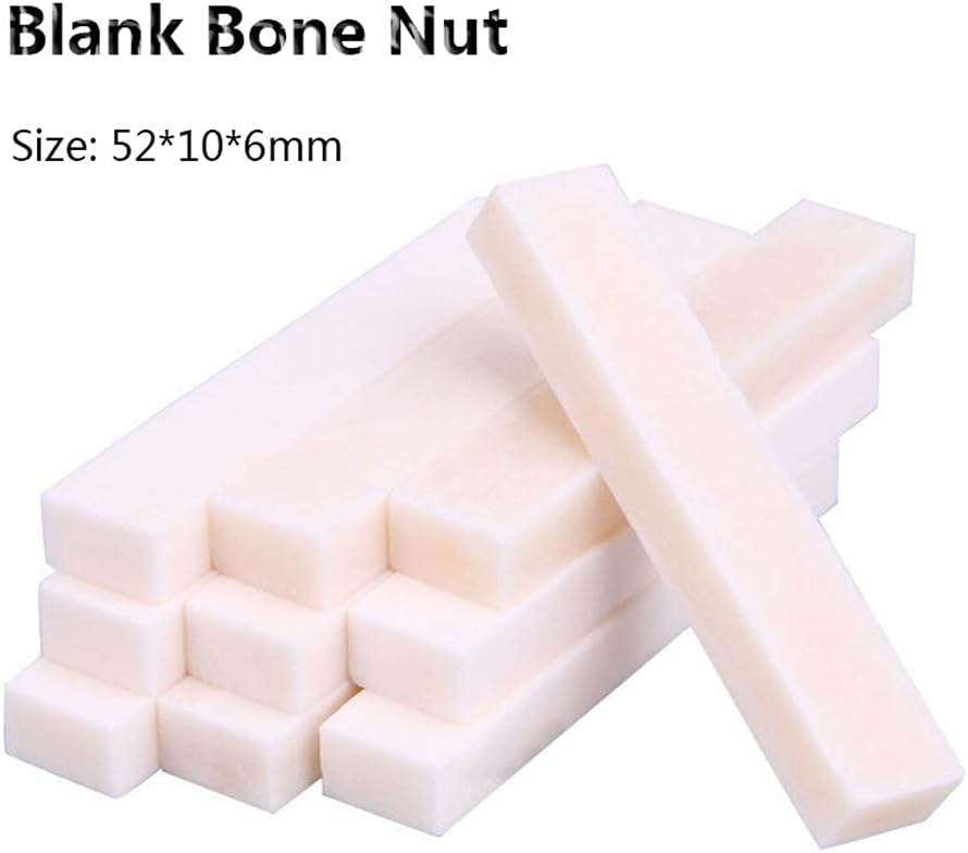 10PCS Buffalo Bone Blank Bone Nut 52x10x6mm Guitar Ukulele Luthier Saddle Bass DIY Builder : Musical Instruments