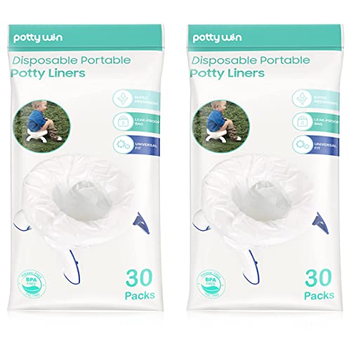 60 counts disposable potty liners compatible with oxo tot 2-in-1 go potty universal refill bags for toddler travel
