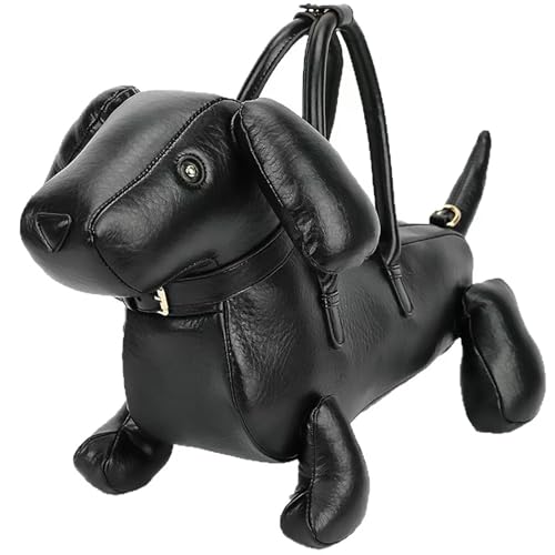 Image of Women PU Leather Unique Novelty Dog Shaped Crossbody Shoulder Bag Handbag Purse