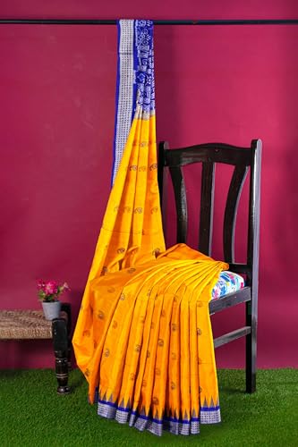 OdiKala yellow sambalpuri silk saree – image 5