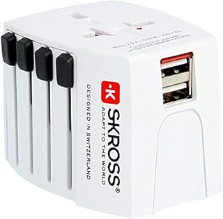 SKROSS 1500220 Country Travel Adapter - World to UK - White