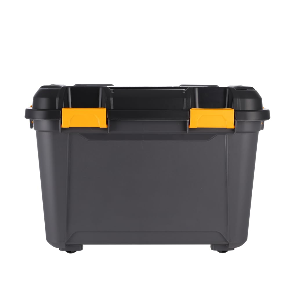 Kreher® Bunker Tough Aufbewahrungsbox 55L - 58 x 38 x 40,8 cm - IP67 wasserdicht & staubdicht, UV-beständig, schlagfest - Ideal für Werkzeug, Garage, Camping, Outdoor & Haushalt - 3 Stück