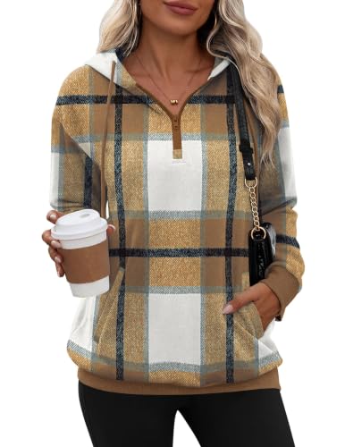 Image of Zeagoo Hoodies for Women Half Zip Up Oversized Sweatshirt Fall Clothes 2026