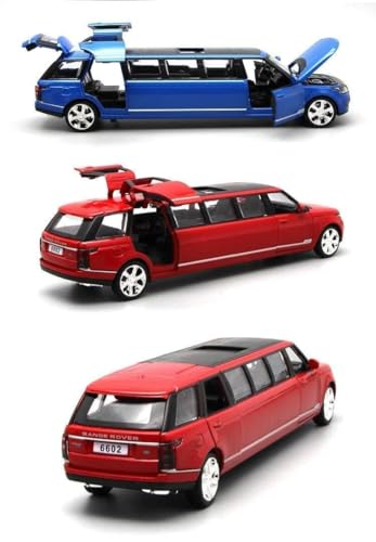 Image of 1:32 Scale Long Range Rover Toy Car | Metal Pullback Diecast Car for Kids with Openable Doors, Sound, Light Effects Toy for Car Enthusiasts (Color As Per Available), Red