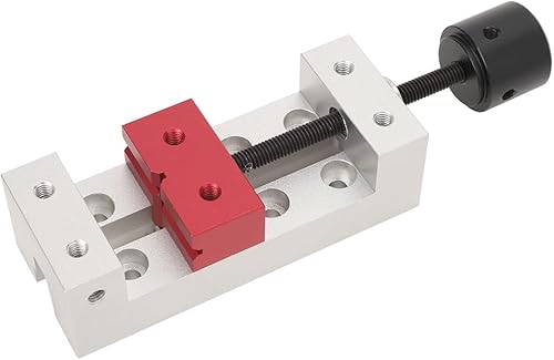 Miniatura 9 de Mini tornillo de prensa de taladro de 2 pulgadas, abrazadera plana de aluminio, tornillo de mesa de banco de alta presión, abrazadera de banco de