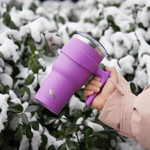 Image of Konokyo 10 oz Tumbler with Handle and Straw, Insulated Travel Mug