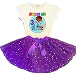 Doc McStuffins Birthday Tutu 3rd Birthday Party Dress Purple Tutu Outfit Shirt