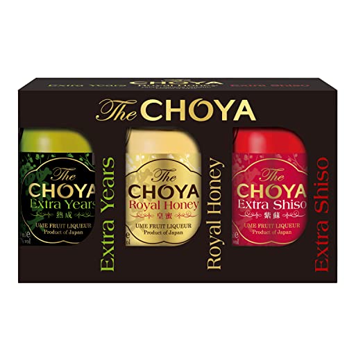 Choya Umeshu Mini Multi Pack Containing of Extra Years Liqueurs, 3 x 5 cl