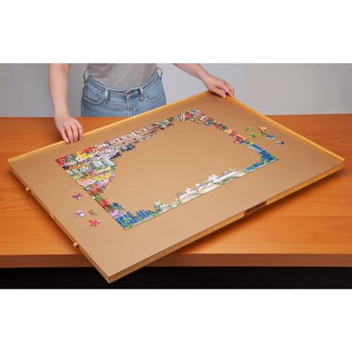 Bits And Pieces 42790-CS 1000 Piece Puzzle Board With Drawers - Original Standard Wooden Puzzle Plateau - Tabletop Deluxe Jigsaw Puzzle Organizer And Puzzle Storage System thumb #5