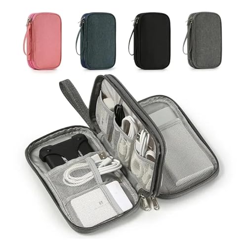 Bolsa organizadora de viaje para evitar enredos de cables con almacenamiento impermeable negro 3