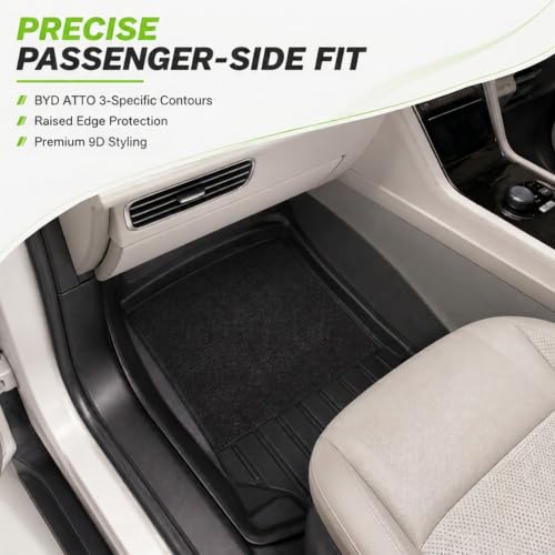 Image of EV MASTER 9D Car Floor Mats for BYD Atto 3 Hybrid (2026 Onwards) Complete Set | All Weather | Anti-Slip | Luxury Premium Car Mat | Full Coverage | Custom Fitted Car Foot Mats