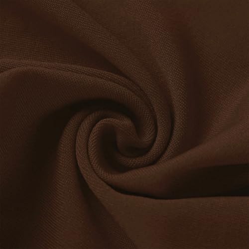 Image of Brown Chair Sashes 50 Pack with Gold Buckle Slider, Spandex Chairs Bands Bows for Wedding Party Birthday Banquet Decor